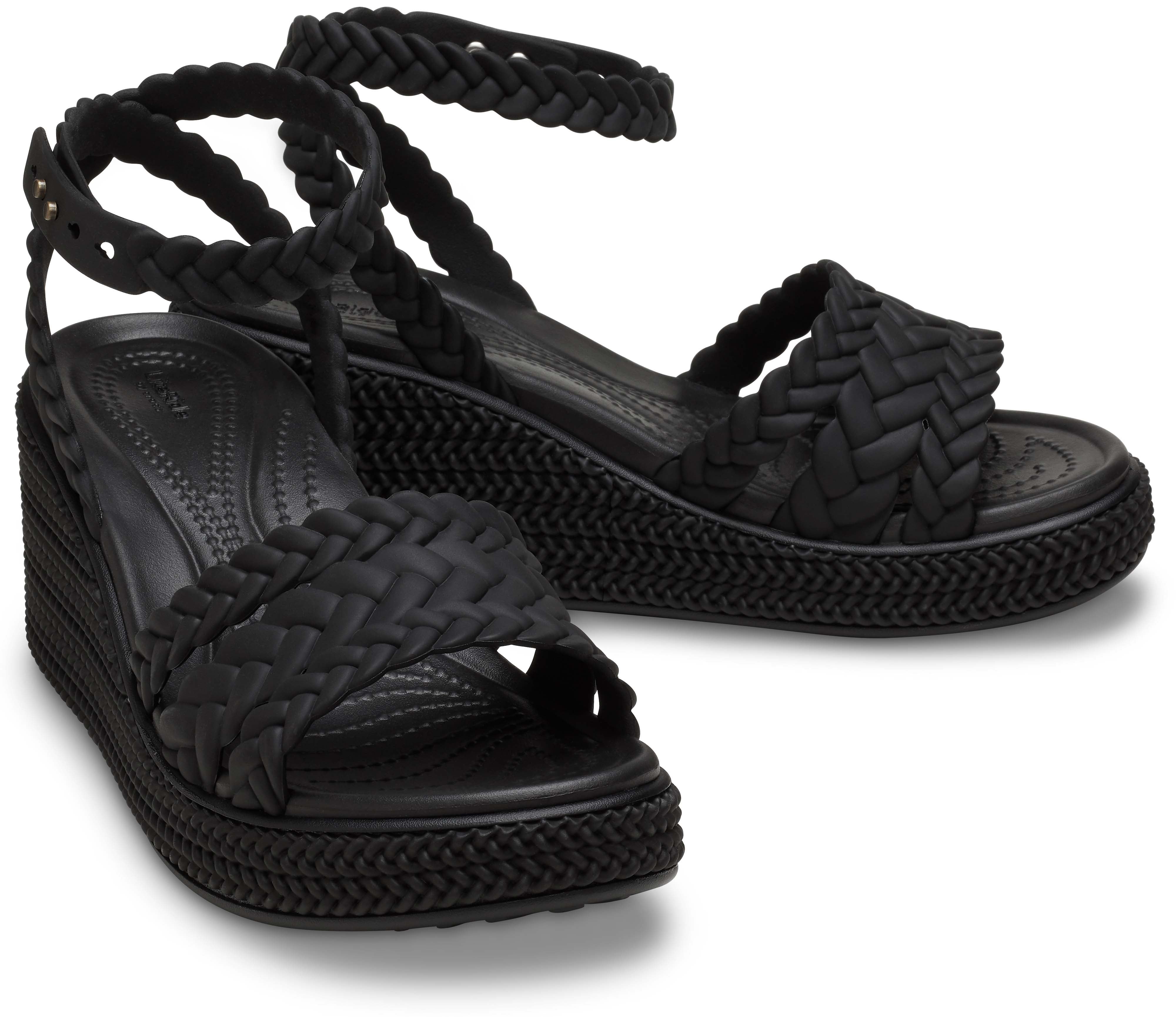 ◆crocs◆BROOKLYN WOVEN ANKLE STRAP WDG 韓国発 23~26cm Amazon.com | Crocs Womens Brooklyn Ankle Strap Wedge
