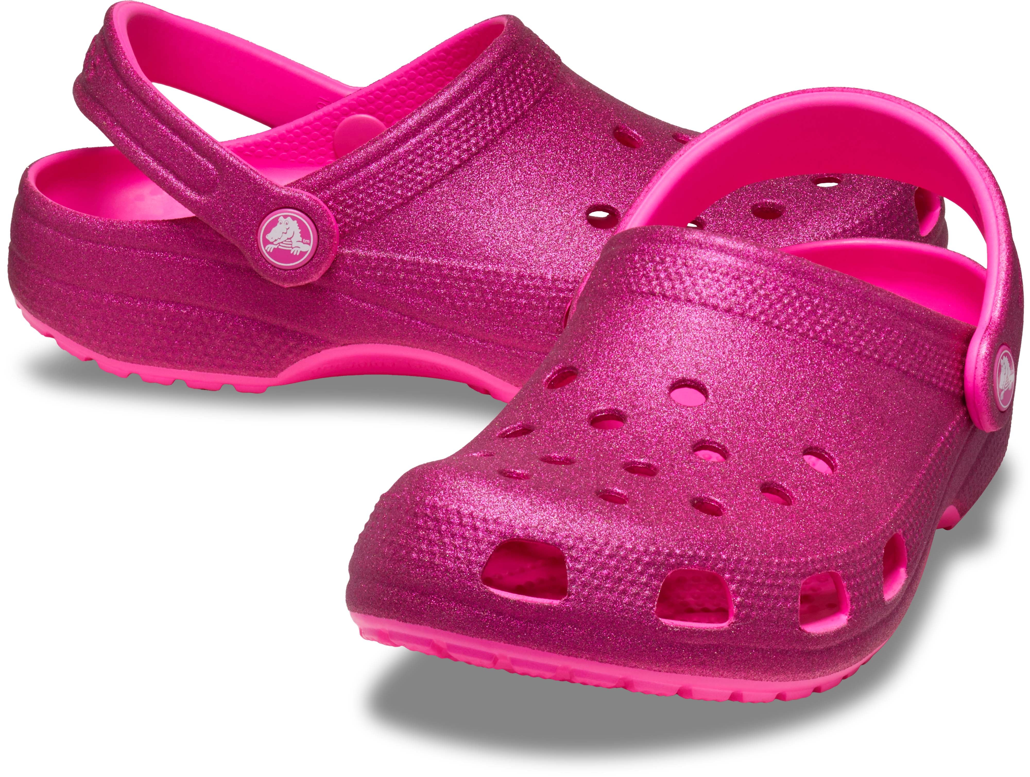 Classic Glitter Clog in Pink Crocs