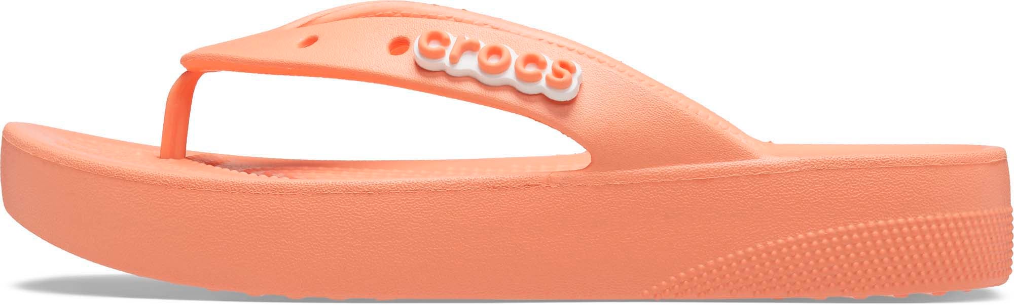 Orange crocs platform clearance