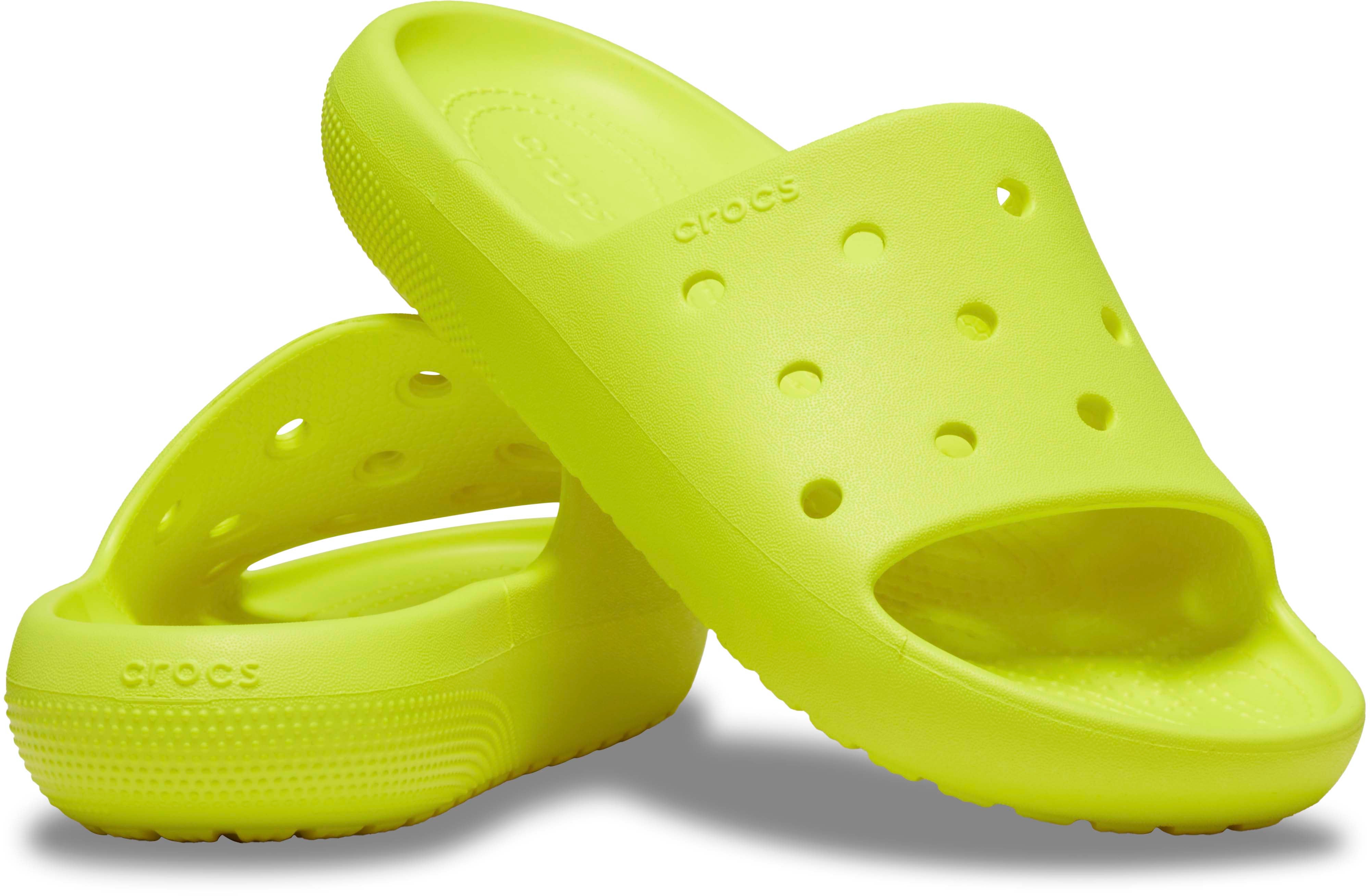 Crocs store yellow slides