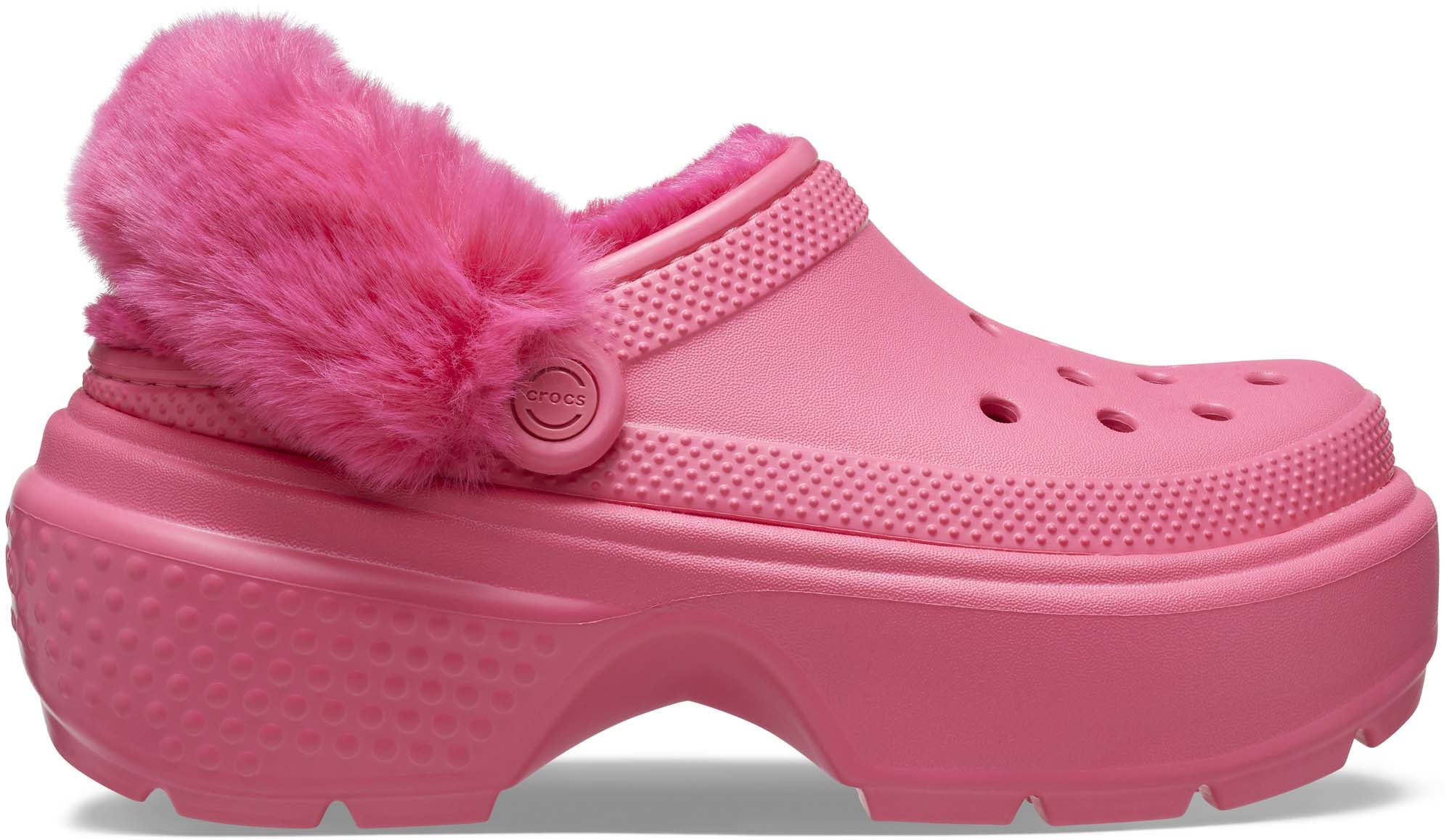 Crocs lined pink deals