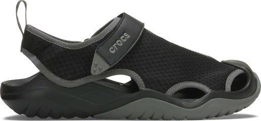 Swiftwater Mesh Deck Sandal Men's in Black | Crocs